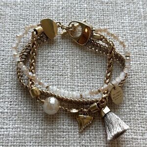 Henri Bendel 3-Strand Charm Bracelet